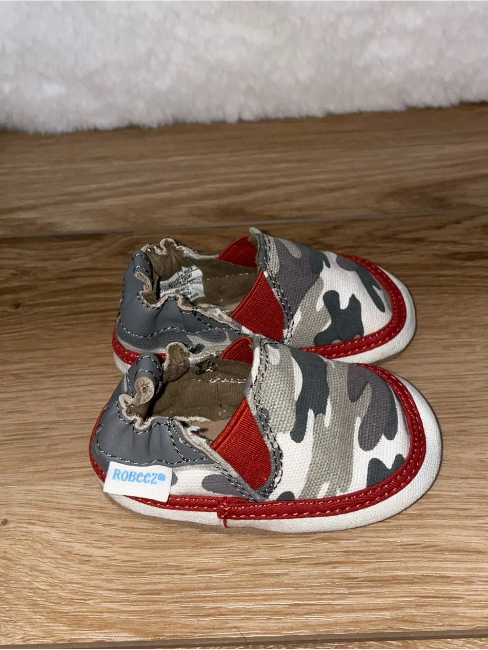Robeez Gray Camouflage Soft Sole Shoes 0-6 Months